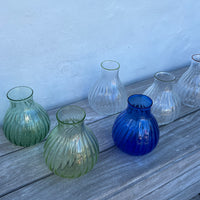 Klar glas blå top 22 cm