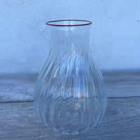 Klar glas rød top 21 cm