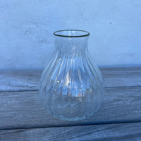 Klar glas olivengrøn top 21 cm