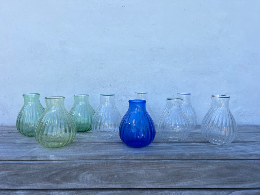 Klar glas olivengrøn top 21 cm