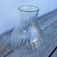 Klar glas lysegrøn top 21 cm