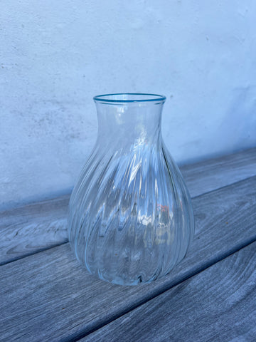 Klar glas BLÅ TOP 21 cm