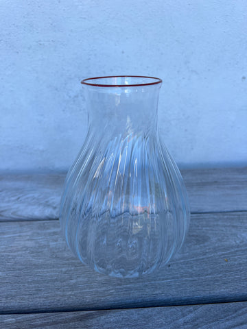 Klar glas rød top 21 cm