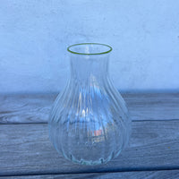 Klar glas lysegrøn top 21 cm