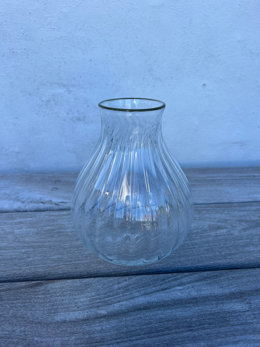 Klar glas olivengrøn top 21 cm