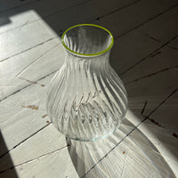 Klar glas lysegrøn top 21 cm